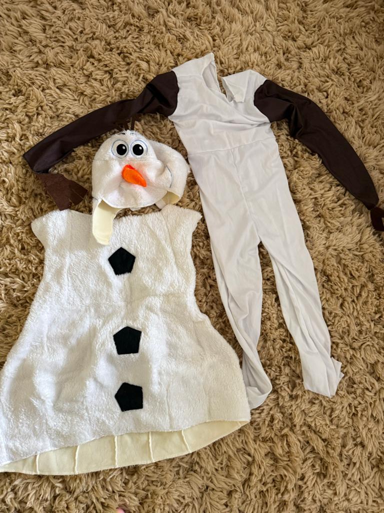 Olaf Frozen kostuum kind 6-7 jaar maat 120-128, Ophalen of Verzenden, Gebruikt, 122 t/m 128, Jongen of Meisje