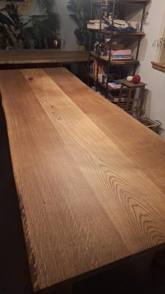 Eiken boomstamtafel, Huis en Inrichting, Tafels | Eettafels, Ophalen, Eikenhout, 50 tot 100 cm, Vijf personen of meer
