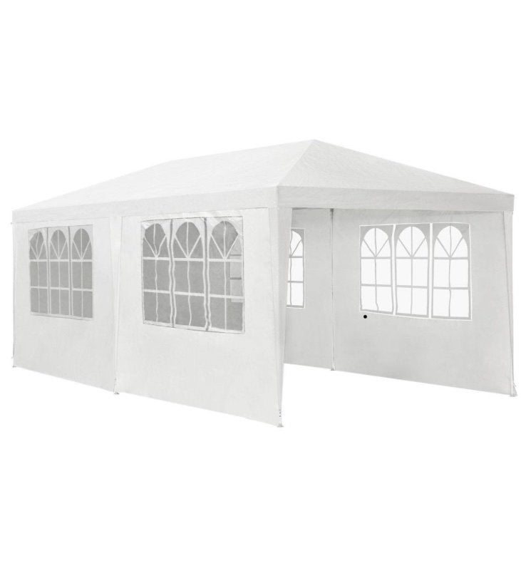 Partytent wit 3x6m met losse zijwanden en stalen frame, Tuin en Terras, Partytenten, Ophalen, Gebruikt, Partytent, Minder dan 4 meter