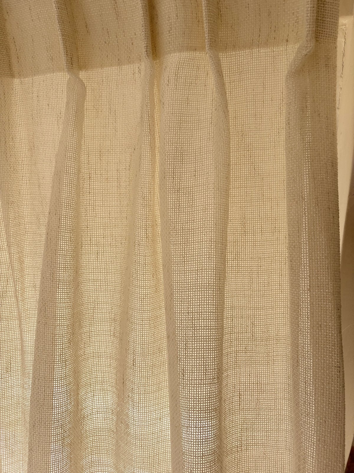 8425 Inbetween gordijn licht beige 255x253 cm, Ophalen of Verzenden, Gebruikt, Beige, Inbetween gordijn
