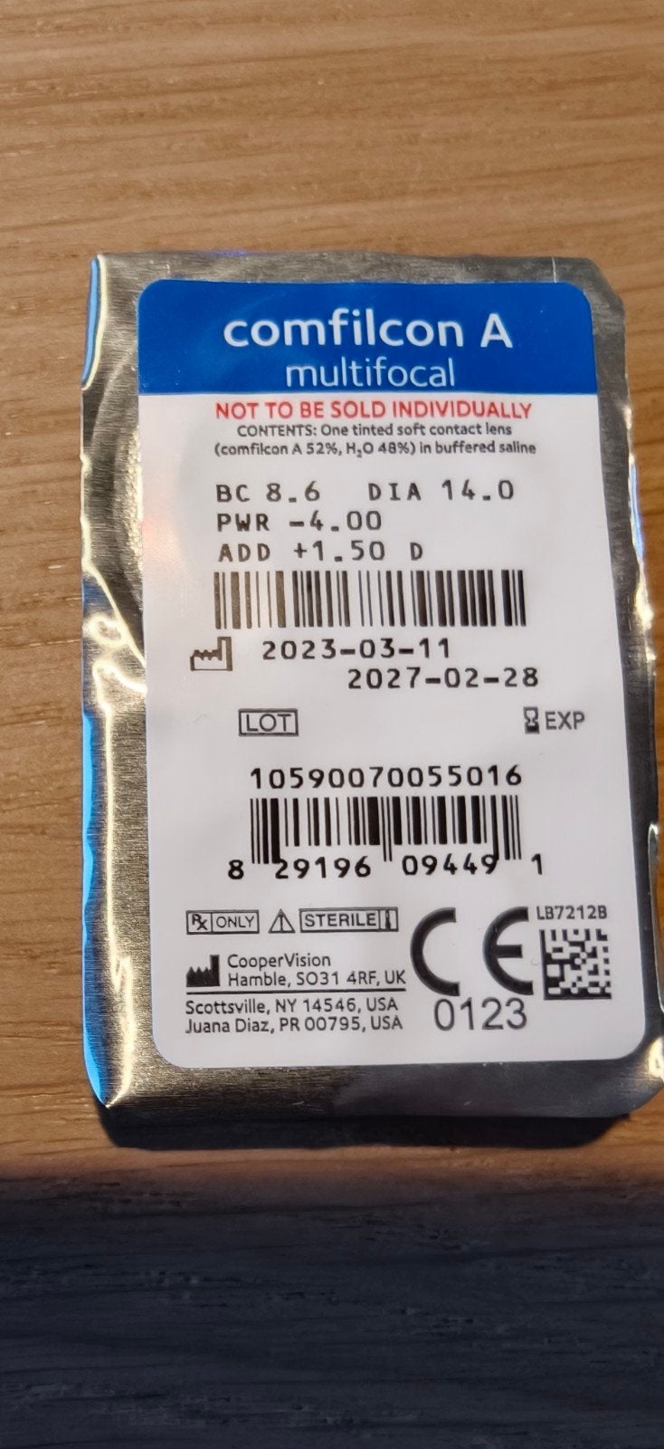 Biofinity multifocale maandlens, -4,00 en +1,50 (D) sterkte., Ophalen of Verzenden, Nieuw, Leesbril, Overige merken