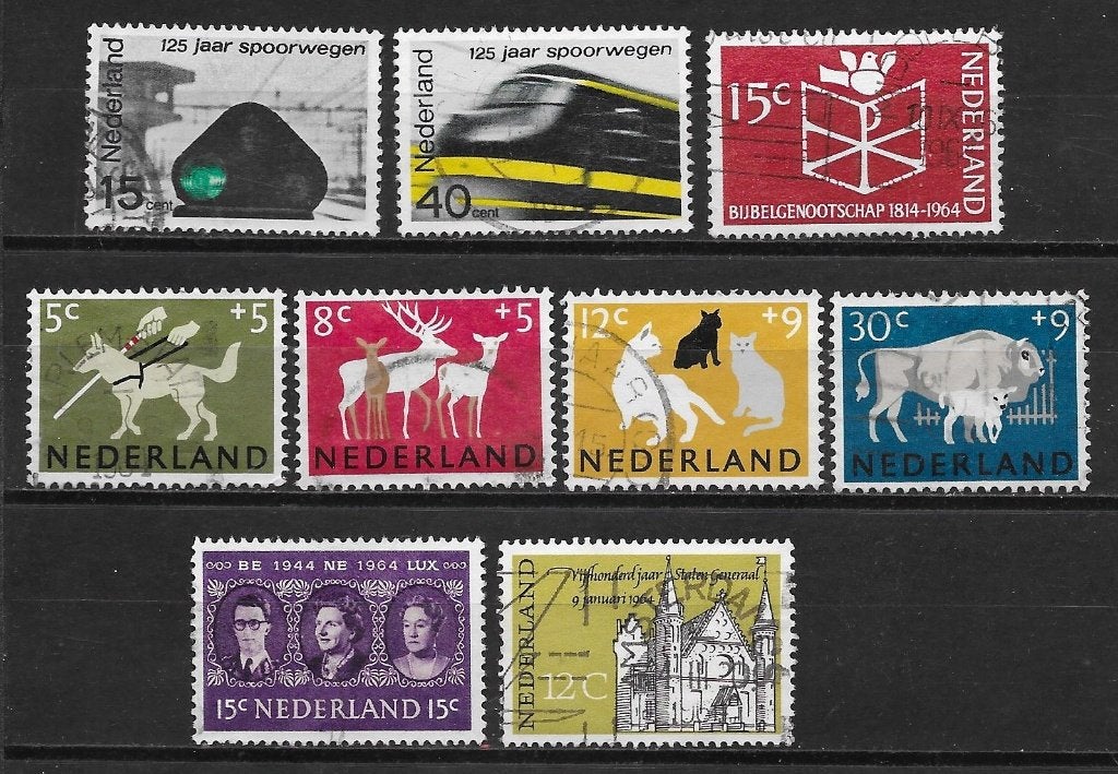 Zegels uit 1964 gebruikt cw 8,00, Postzegels en Munten, Postzegels | Nederland, Ophalen of Verzenden