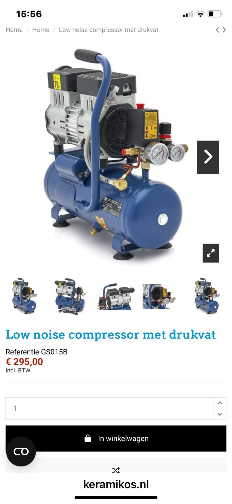 Low noise compressor nieuw in doos, Hobby en Vrije tijd, Pottenbakken, Ophalen of Verzenden, Nieuw