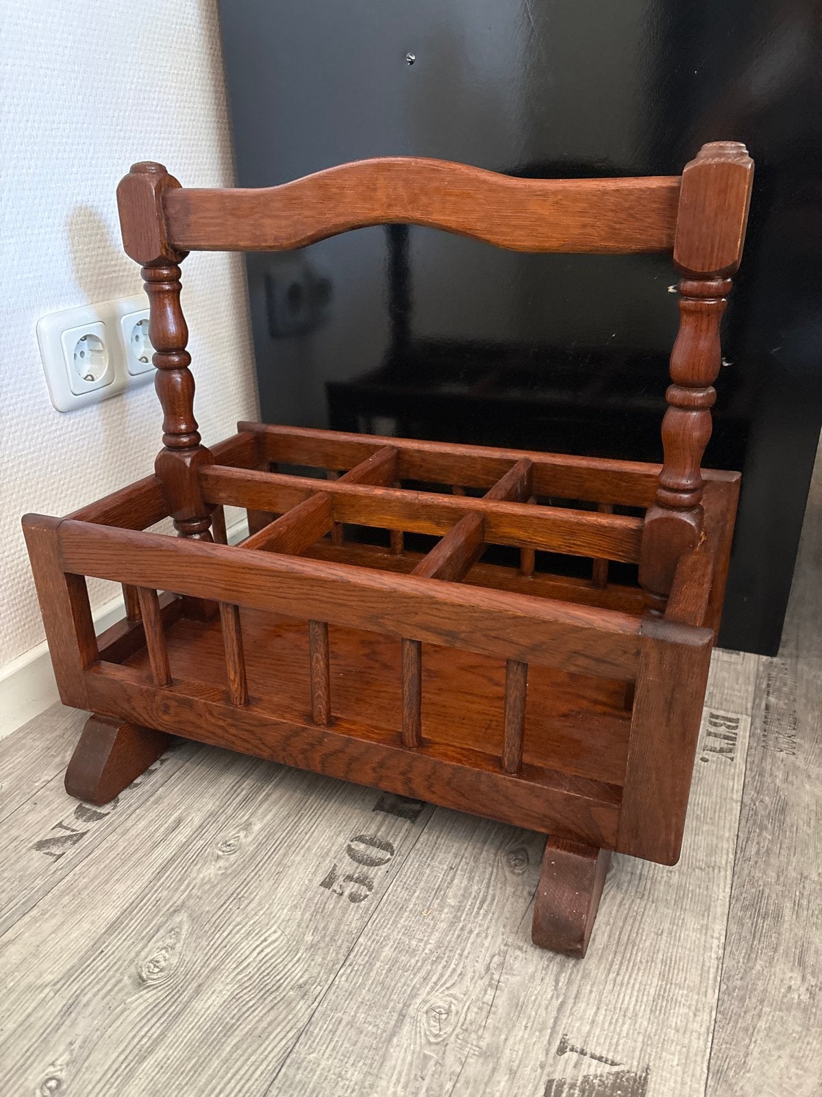 Vintage houten flessenrek / flessenmand, Gebruikt, Ophalen of Verzenden, Minder dan 5 flessen, 5 – 50
