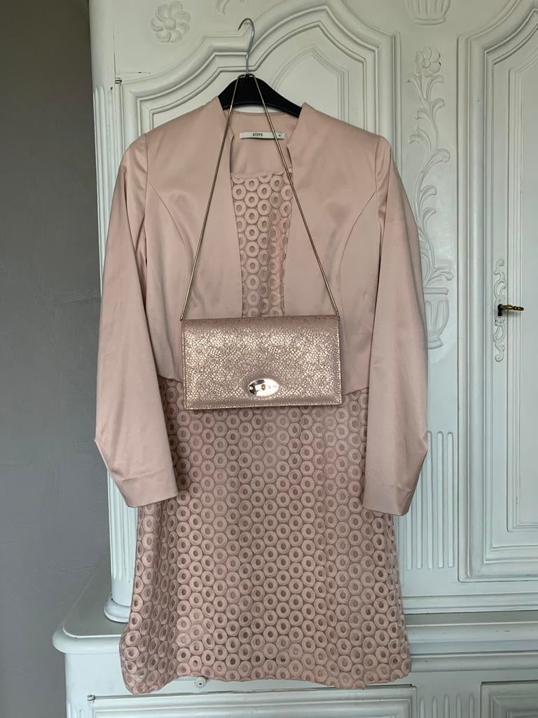 Leuke jurk met bijpassende bolero, Ophalen, Cocktailjurk, Zo goed als nieuw, Roze