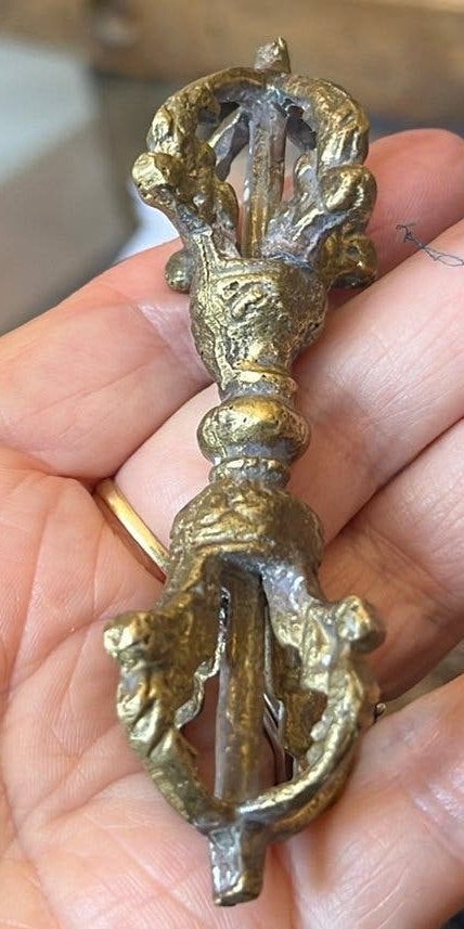 Brons/Koper Dorje of Vajra Tibetaans Boeddistische Ritueel, Antiek en Kunst, Ophalen of Verzenden