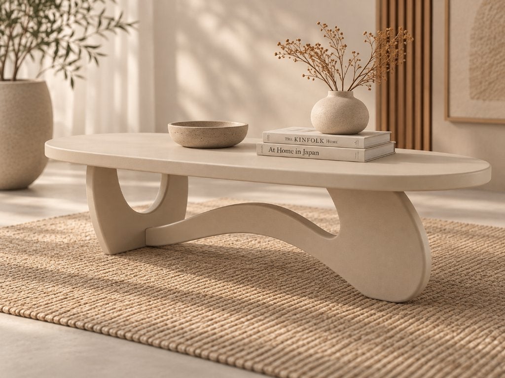 Organische Japandi Salontafel – CNC Gefreesd – Uniek Design, Overige materialen, 100 tot 150 cm, Nieuw, Overige vormen