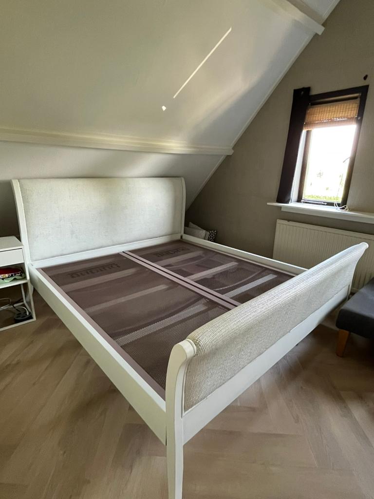 Tweepersoonsbed met Auping bodem, Ophalen, Gebruikt, Tweepersoons, 180 cm