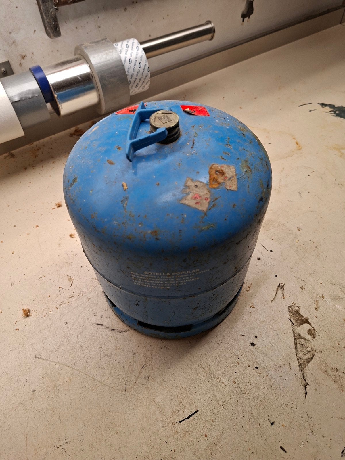 Te koop kleine gasfles nog vol, Ophalen, Gebruikt