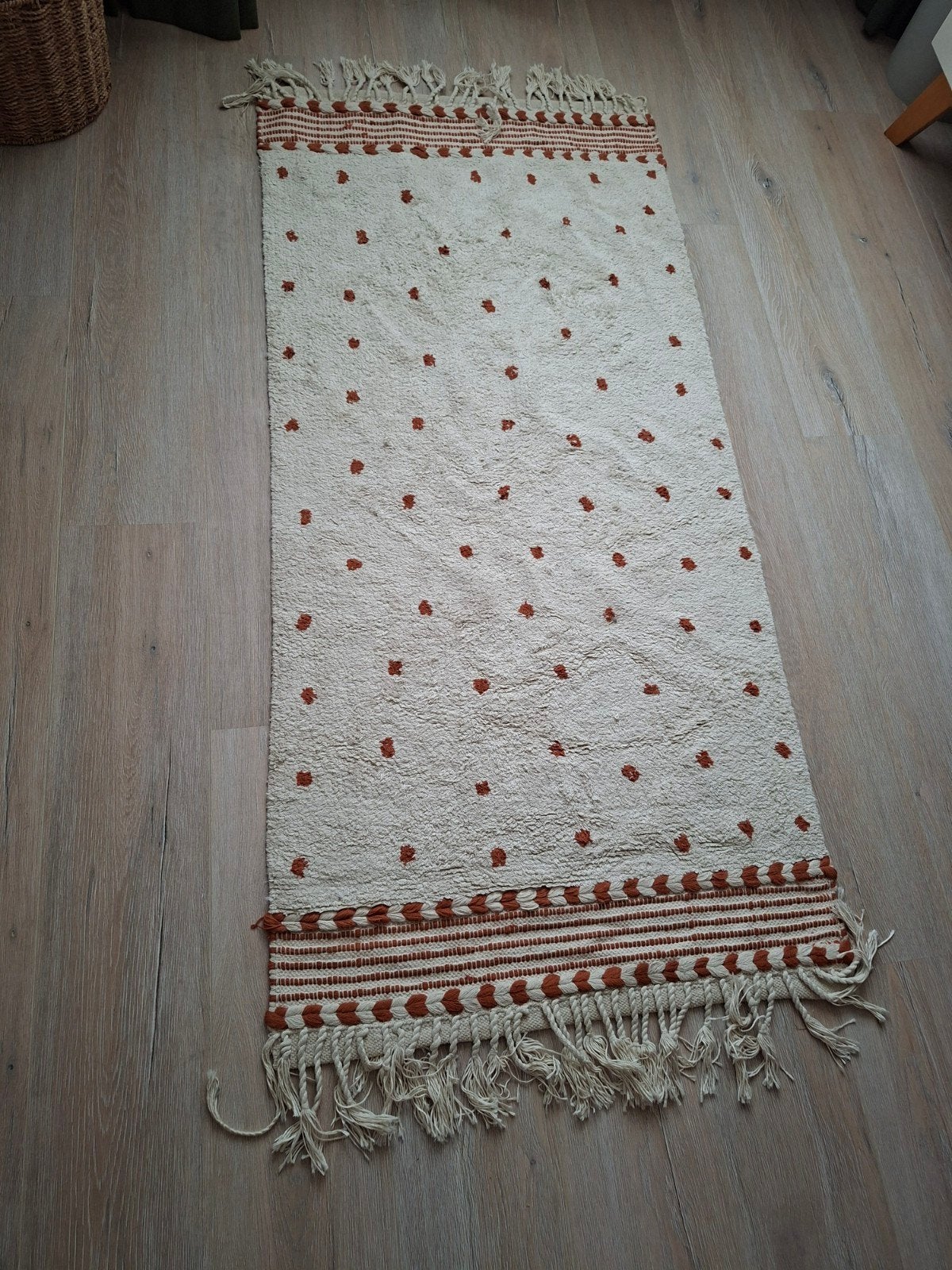 Kwantum vloerkleed 70x150cm - Handgemaakt katoen, Ophalen, Gebruikt, 100 tot 150 cm, Bohemian, Modern