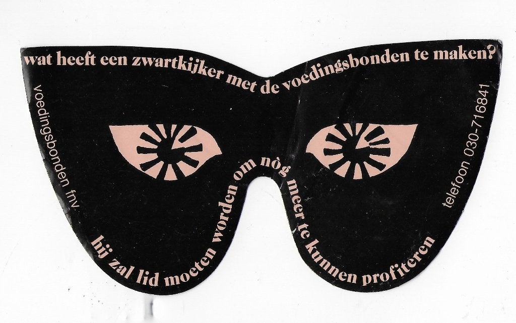 Rso93 sticker voedingsbonden fnv, Verzamelen, Ophalen of Verzenden, Zo goed als nieuw, Bedrijf of Vereniging