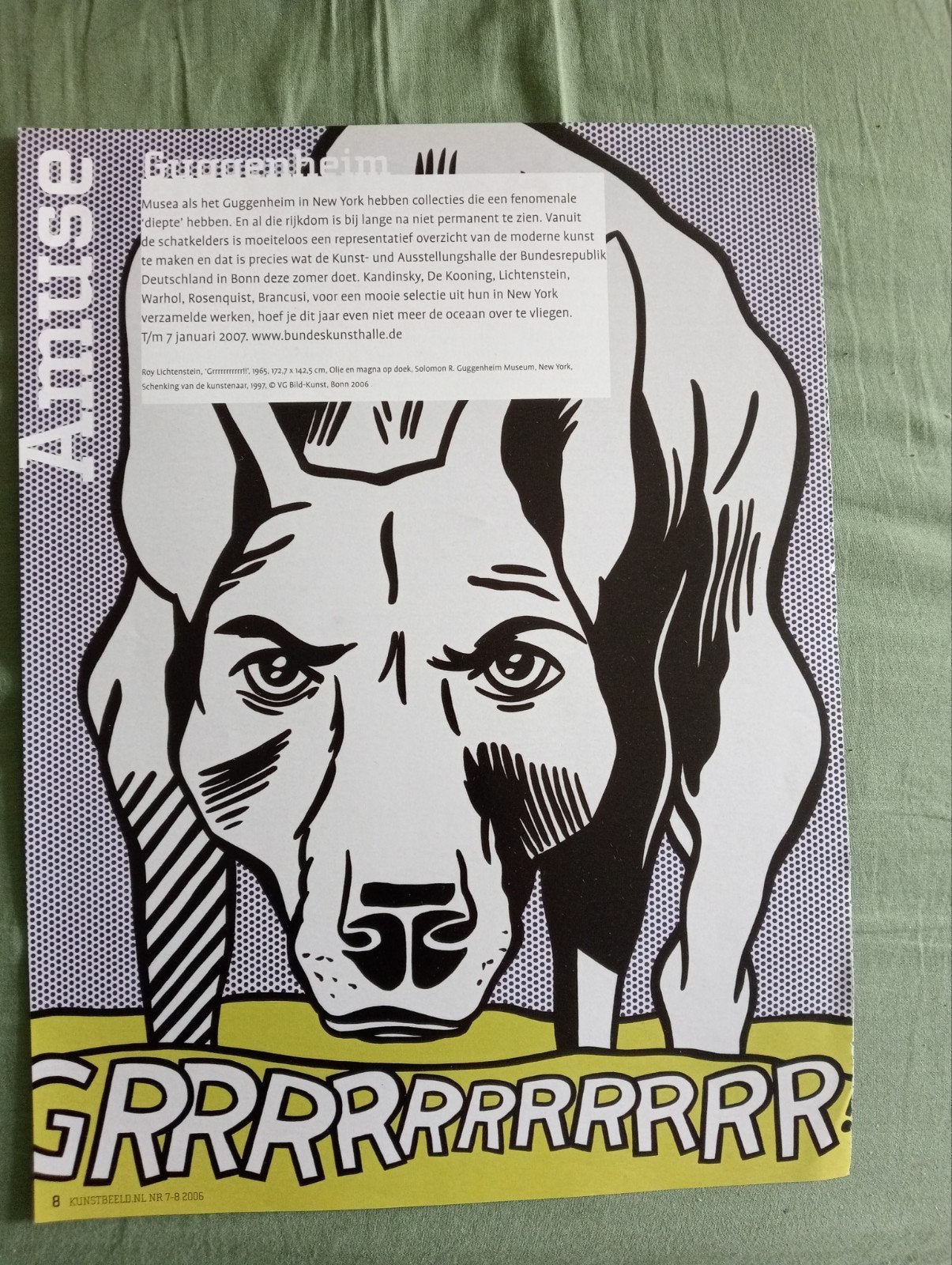 Roy Lichtenstein Pop Art  Print - 'Grrrrrrrrrrr!', Ophalen of Verzenden