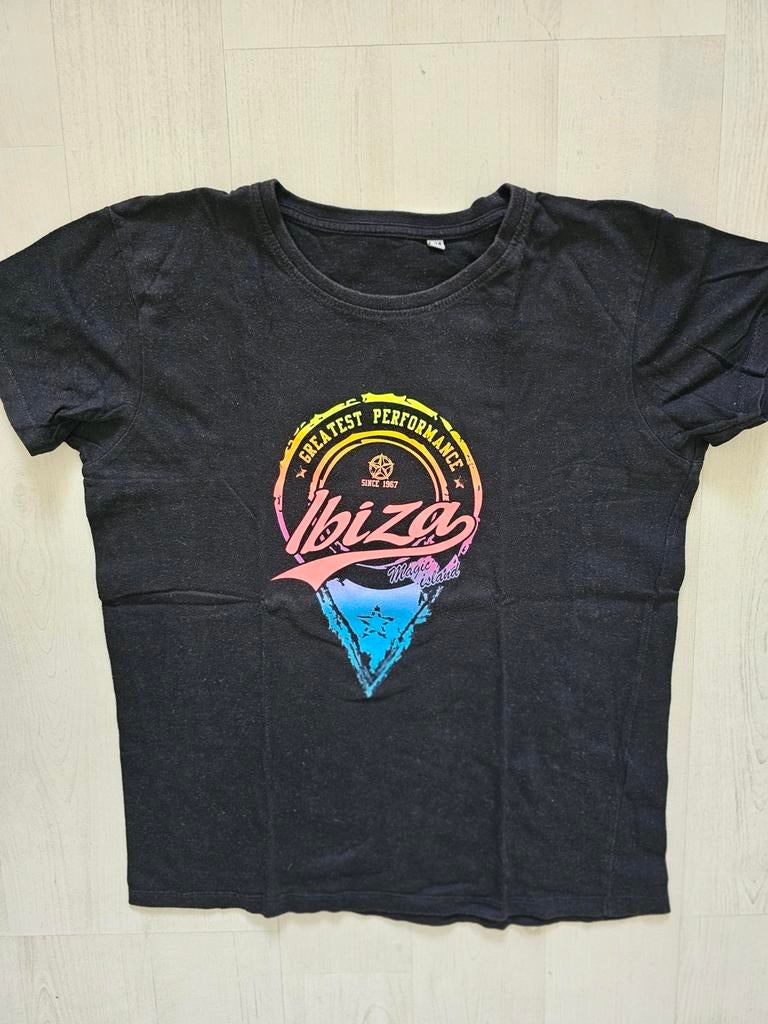 Zgan zwart shirt Ibiza maat 152, Ophalen of Verzenden, Zo goed als nieuw, Jongen of Meisje, Shirt of Longsleeve