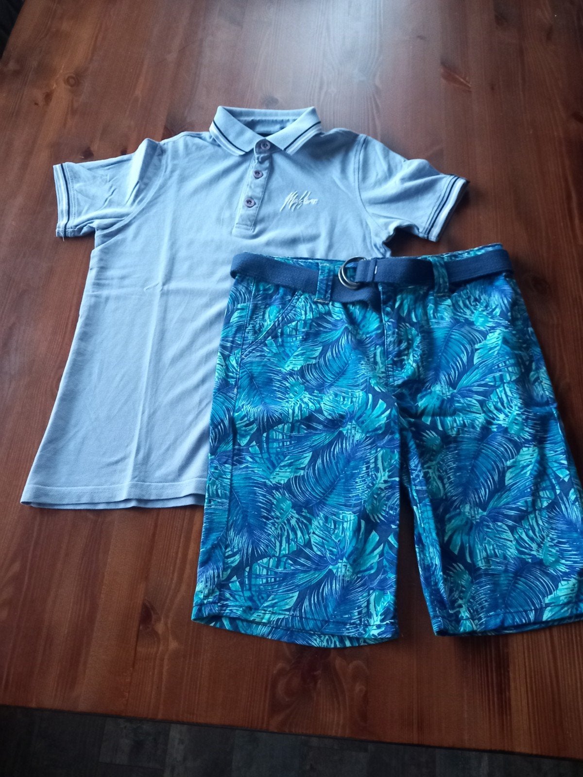 Zomerse set: Malelions polo en YFK korte broek, Ophalen of Verzenden, Zo goed als nieuw, Setje, Malelions, YFK