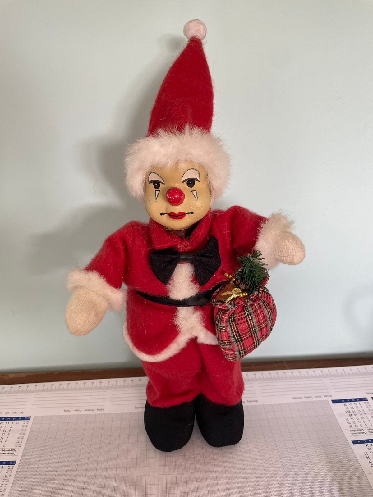 Vintage clown kerstman, Verzamelen, Ophalen of Verzenden, Zo goed als nieuw, Pop