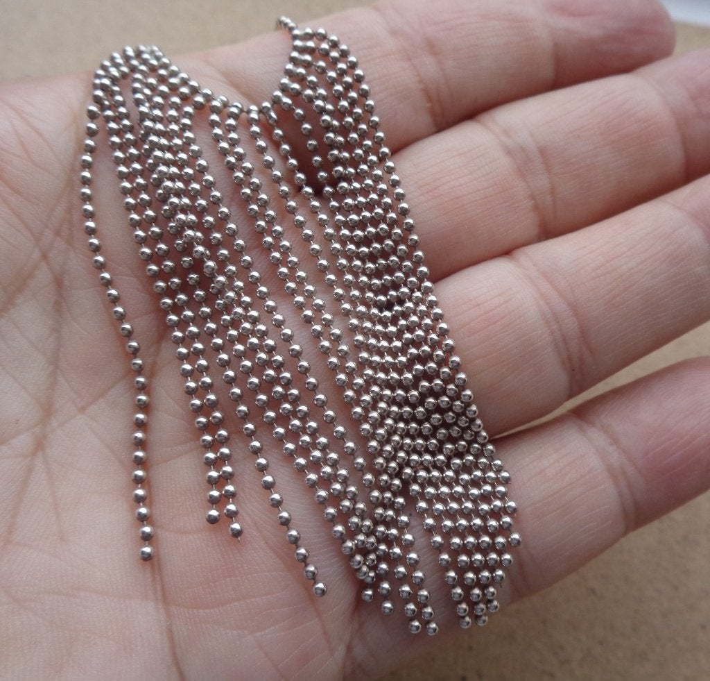 zilveren bolletjes ketting met slierten hanger [107], Verzenden, Zo goed als nieuw, Zilver, Zilver
