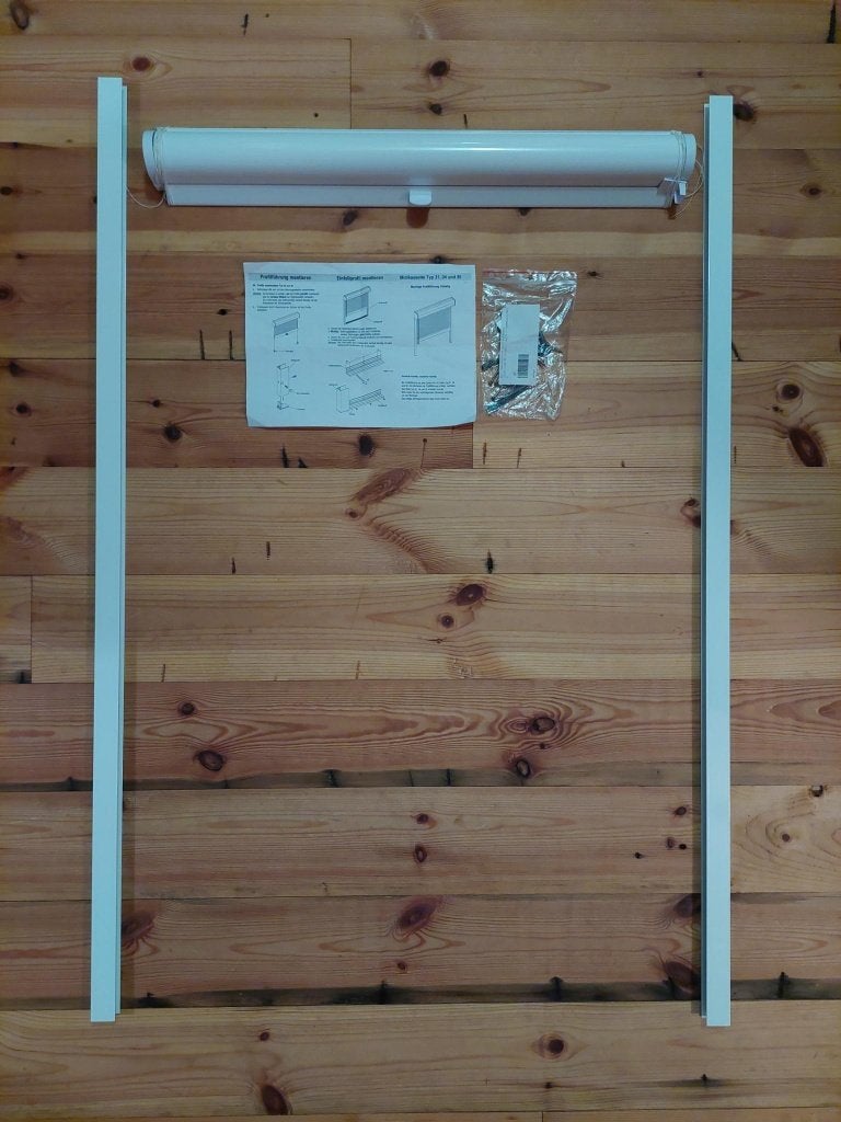 Verduisterend rolgordijn in cassette, wit, 67 x 124 cm, Ophalen, Rolgordijn, Verduisterend, Wit