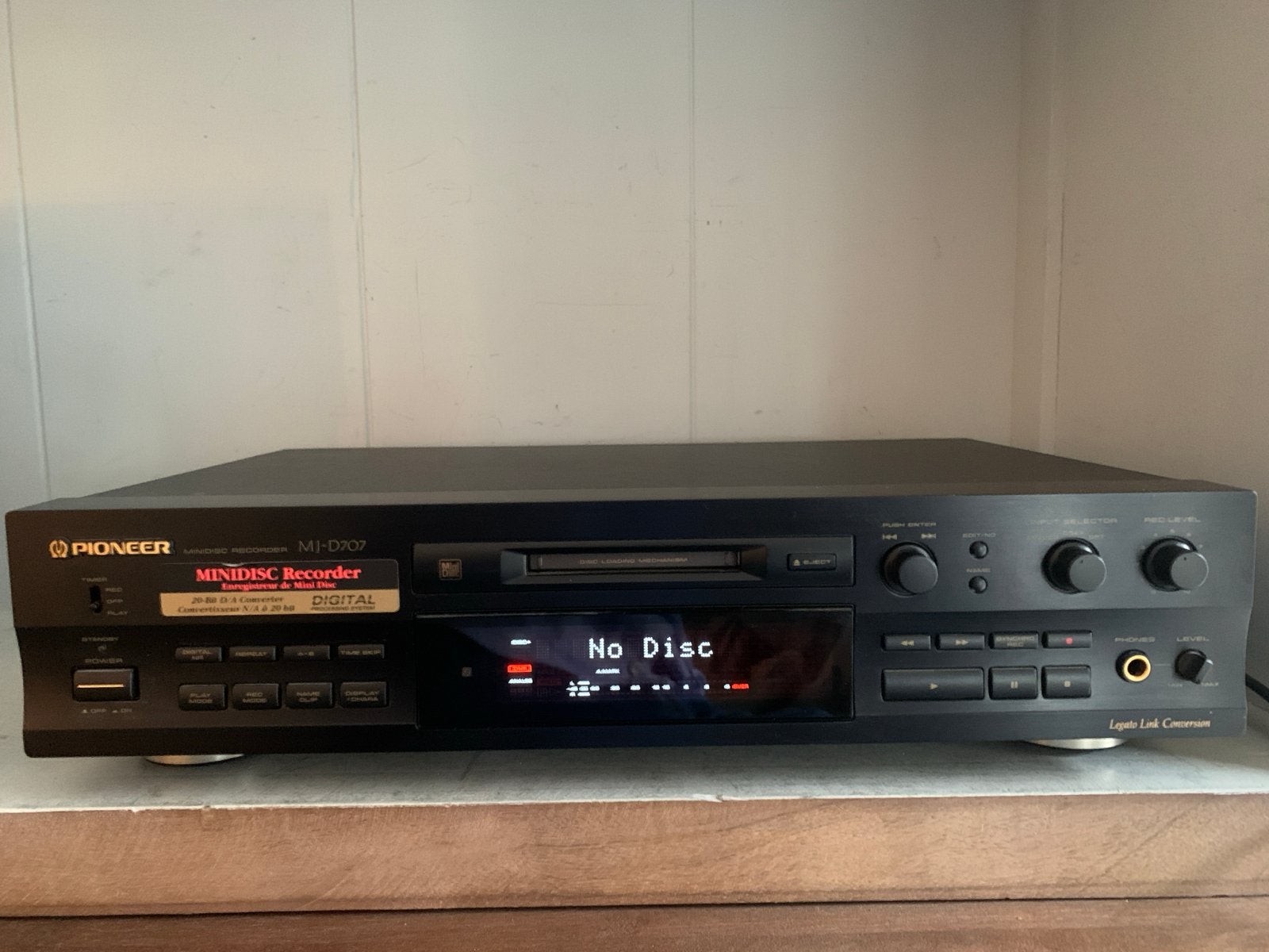 Vintage Pioneer MJ-D707 Minidisc Recorder Zeldzame conditie, Ophalen of Verzenden, Zo goed als nieuw