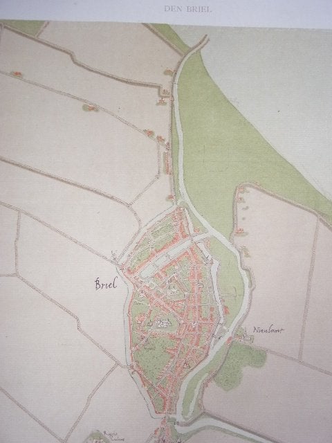 Den Briel Plattegrond van de stad door Jacob van Deventer, 34 cm, 40 cm, Cartografie, Ophalen of Verzenden