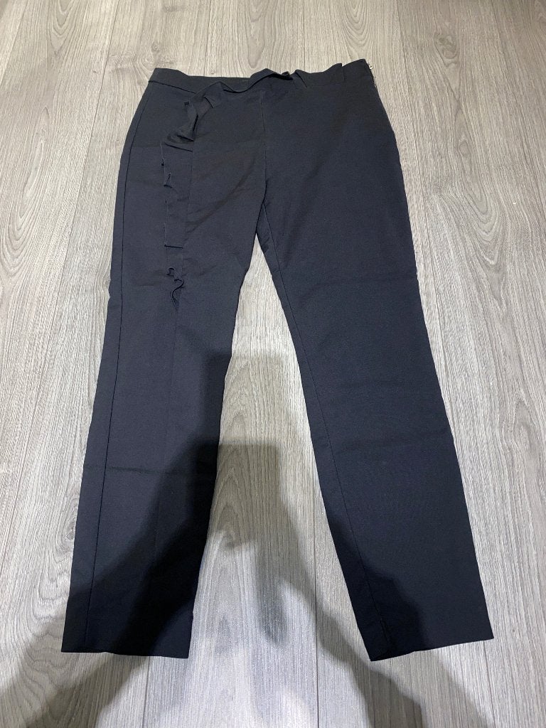 Zara woman zwarte classic pantalon pants met ruffle mt XL, Maat 46/48 (XL) of groter, Ophalen of Verzenden, Zo goed als nieuw