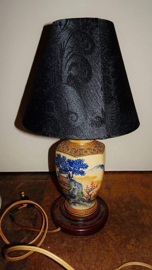 JAPANSE Lamp met koper afgezet mooie voorstelling, Ophalen of Verzenden