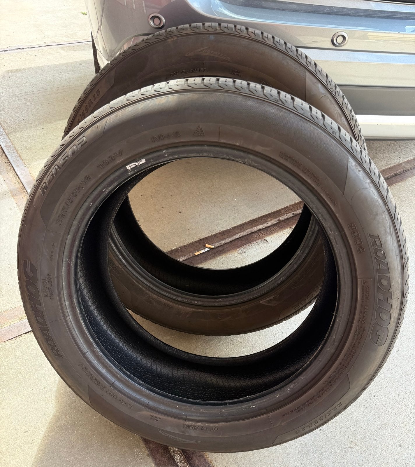 Roadhog All Season banden 225/55 R18 met 5-6 mm profiel, Ophalen, 18 inch, Gebruikt, All Season