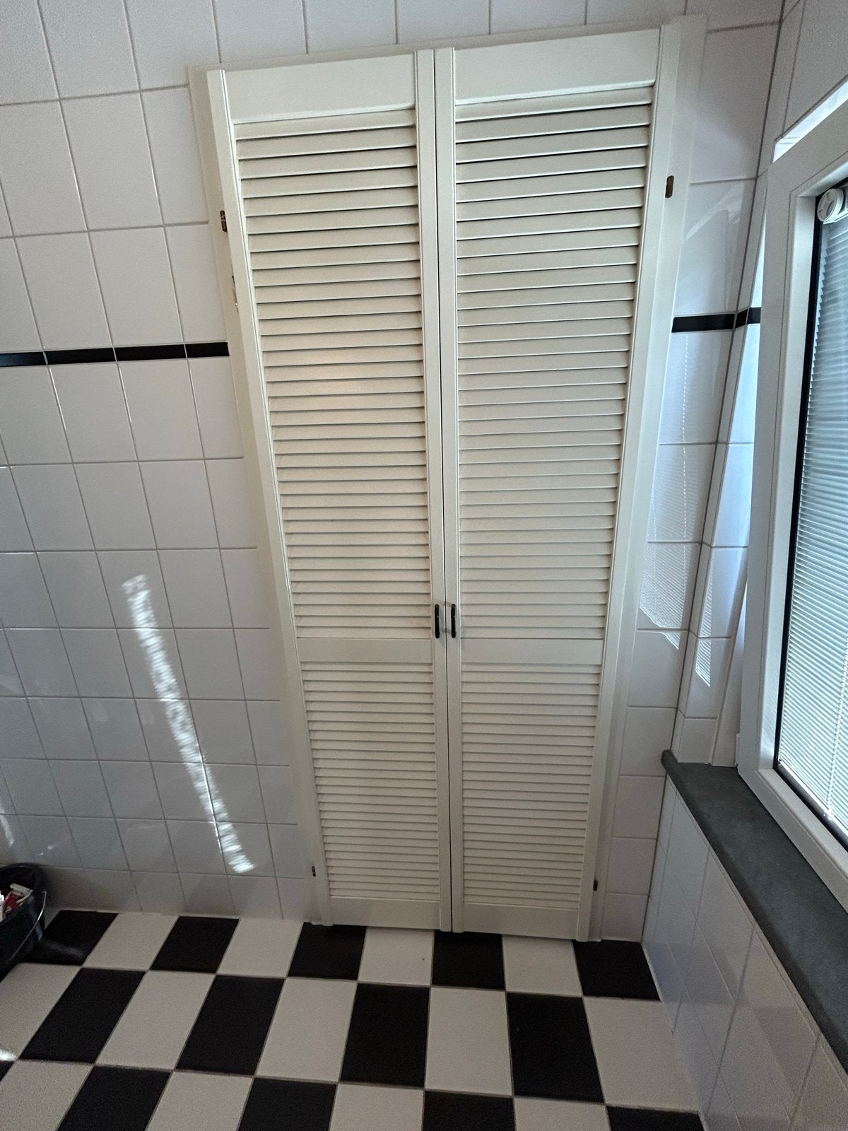 Witte louvredeuren, Ophalen, Gebruikt, 50 tot 100 cm, 150 tot 200 cm