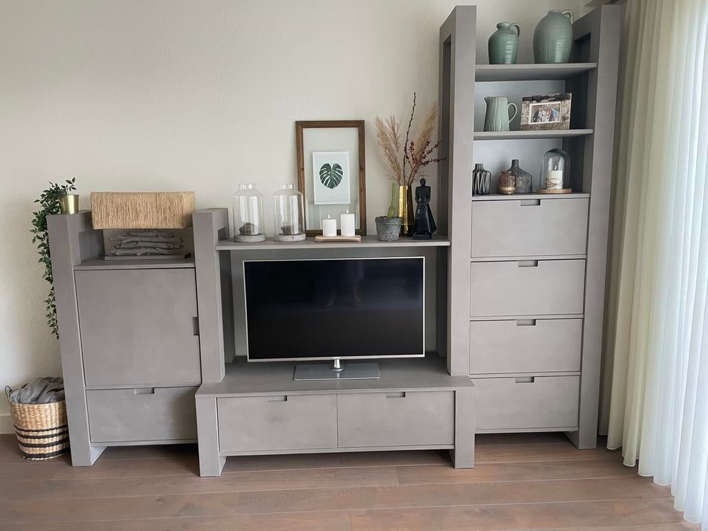 Wandkast eikenhout Oisterwijk, Huis en Inrichting, Ophalen, 250 tot 300 cm, Gebruikt, 200 cm of meer