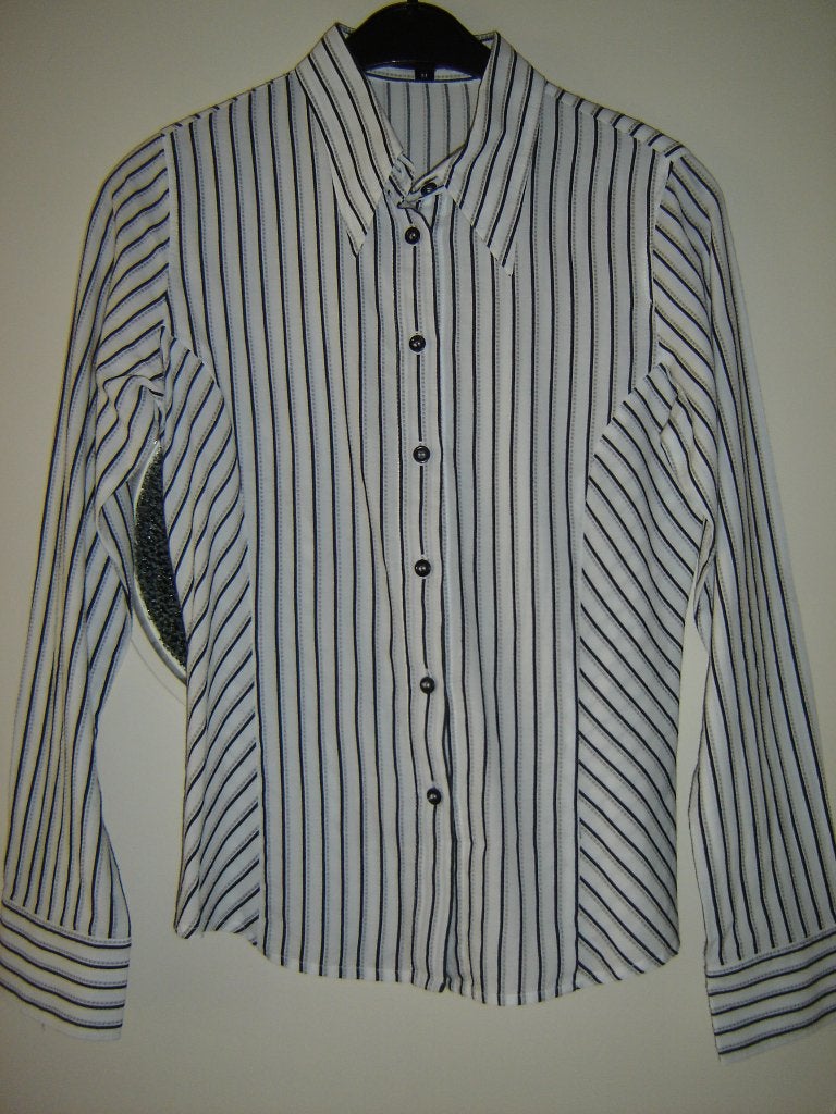 Blouse van merk Zaatxchi zwart wit gestreept, Maat 38/40 (M), Zaatxchi, Meerkleurig, Ophalen of Verzenden