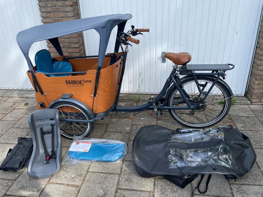 Babboe curve elektrisch, 4 kinderen of meer, Elektrisch, Zo goed als nieuw, Schijfrem