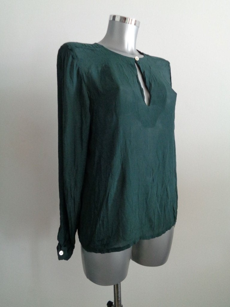 Transfer zijden blouse, maat medium, nieuw met kaartje, Kleding | Dames, Ophalen of Verzenden, Nieuw, Maat 38/40 (M), Groen