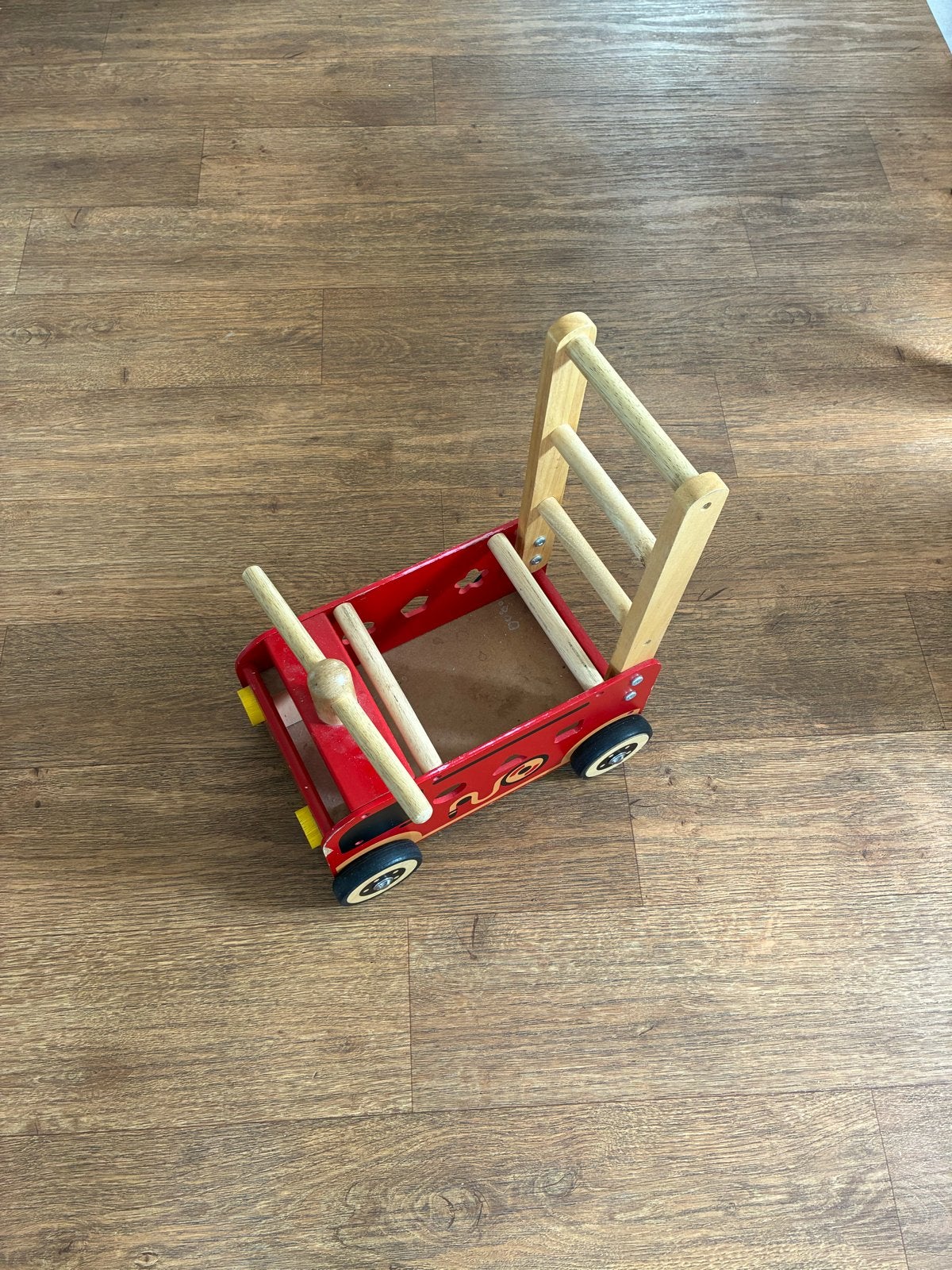 Houten loopstoel brandweerwagen, Ophalen, Gebruikt, Overige typen, Met wieltjes