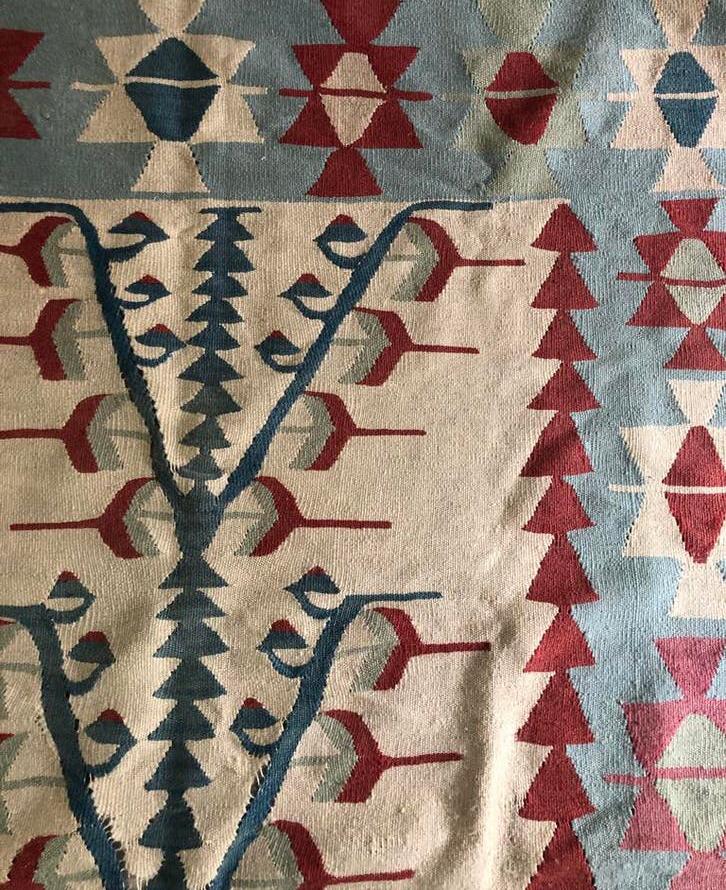 Kelim antieke kleed uit Turkije handgeweven, Antiek en Kunst, Ophalen