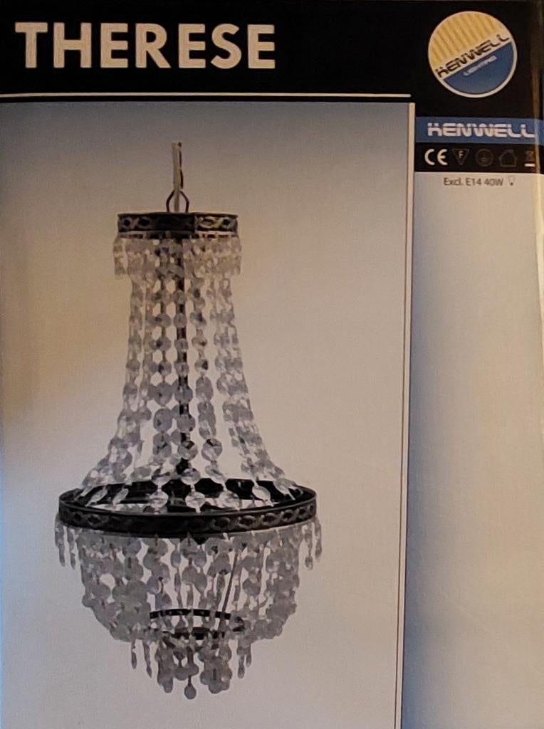 Kenwell Therese Kroonluchter - Nieuw in doos, Ophalen of Verzenden, Nieuw, Glas, Klassiek, Decoratief