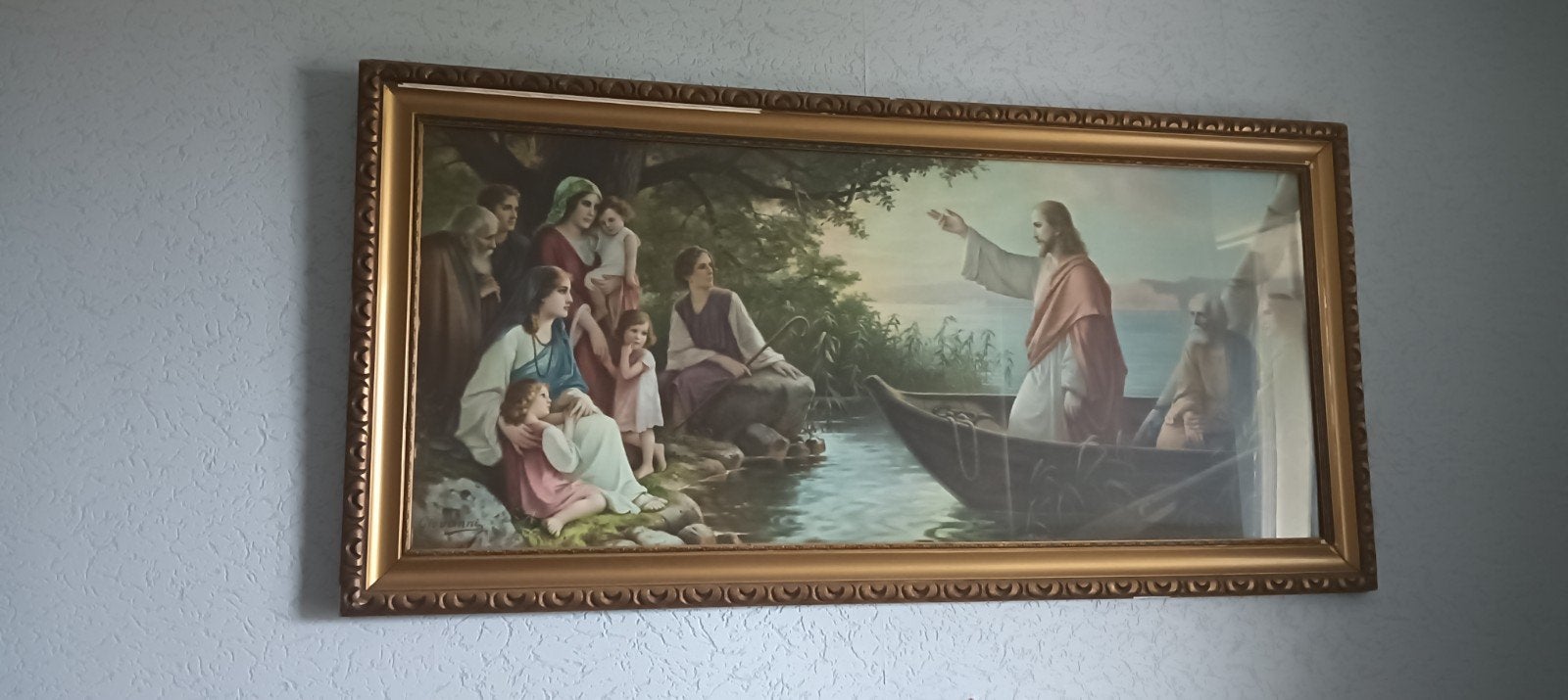 Klassiek schilderij van Jezus in gebed, Ophalen, Overige ondergronden, Klassiek, Print