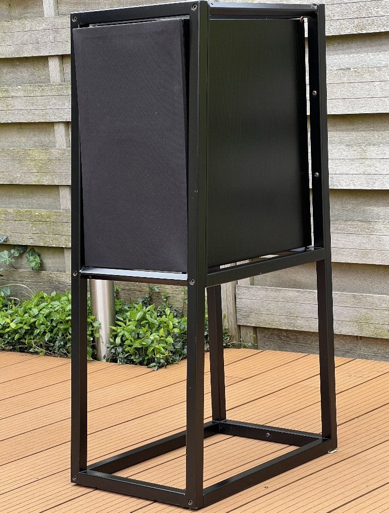 Roksan Darius luidsprekers, eerste versie, Studiomonitor, Inclusief standaarden, Zo goed als nieuw, 60 tot 120 watt
