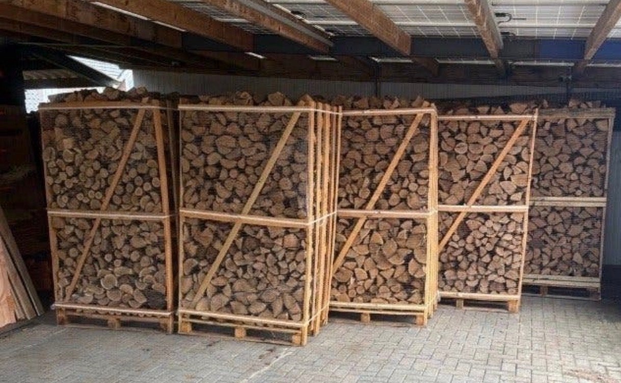 Hoogwaardig ovengedroogd eiken openhaardhout 1,8 kuub, Minder dan 3 m³, Ophalen of Verzenden, Eikenhout, Blokken