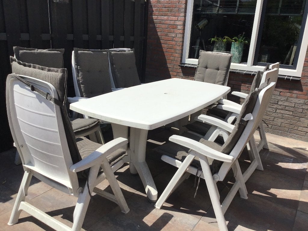 Tuinset, Tuin en Terras, Ophalen, Kunststof, Gebruikt, 8 zitplaatsen