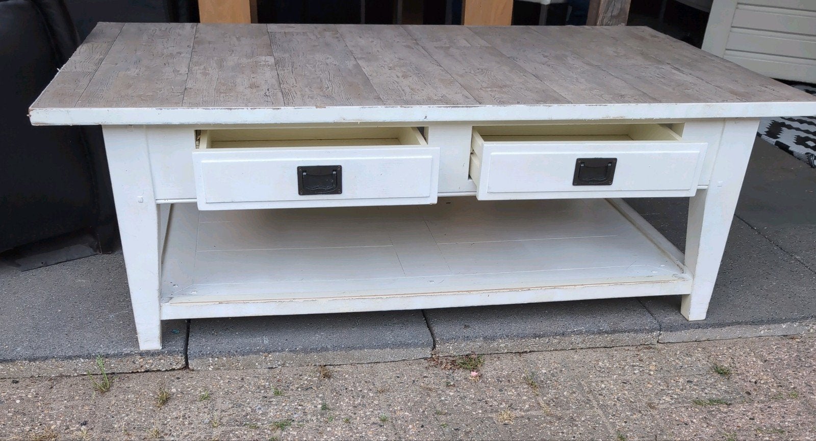 Stevige houten salontafel gratis, Ophalen, Gebruikt, 50 tot 100 cm, Minder dan 100 cm