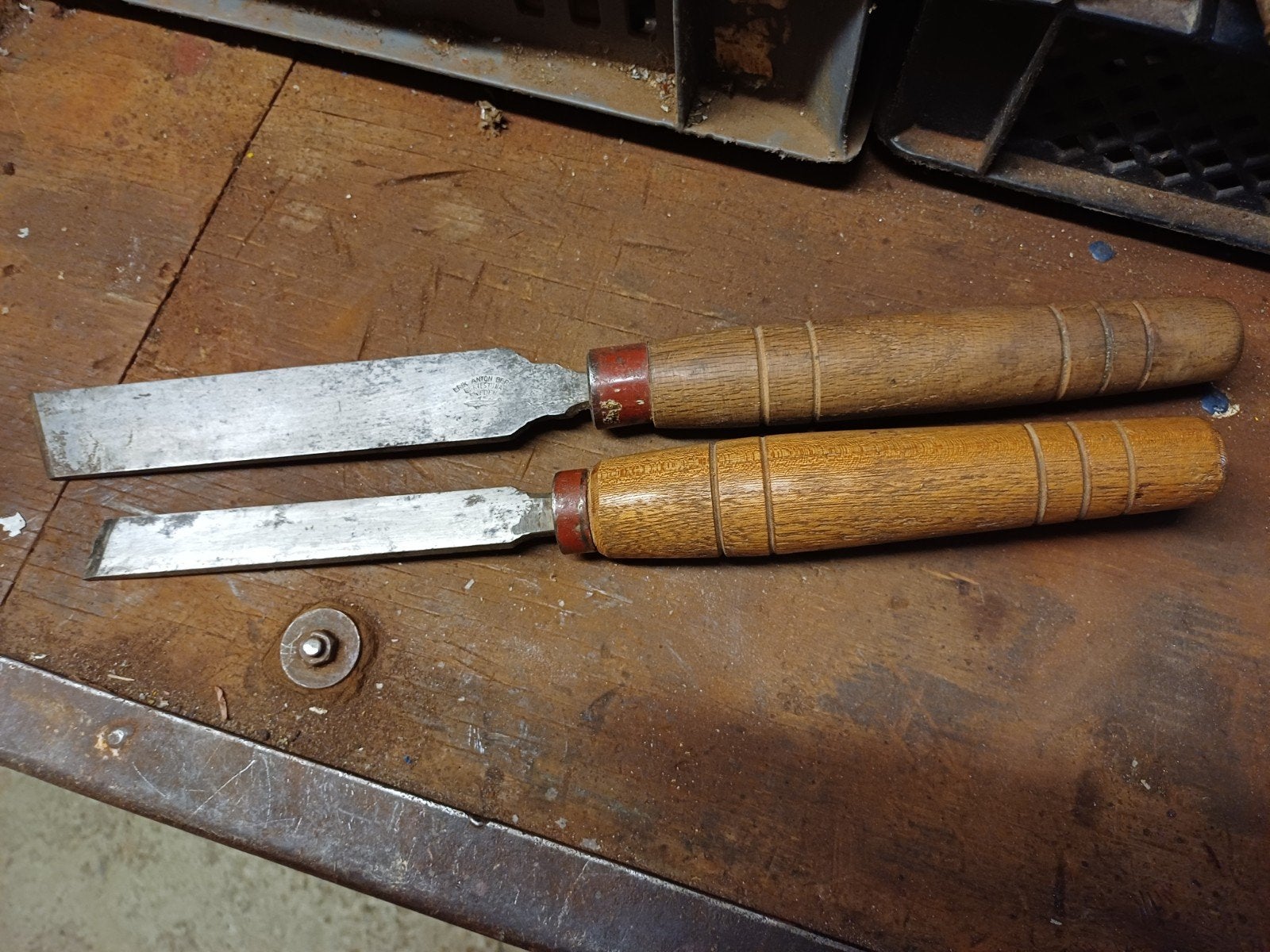 Vintage Erik Anton Berg Eskilstuna Zweden Beitel Set, Ophalen of Verzenden