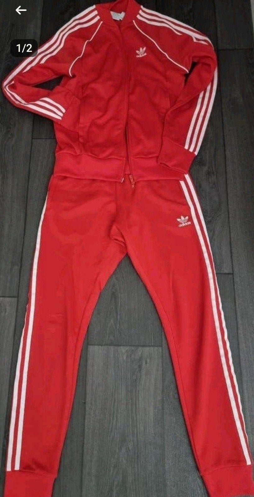 Adidas Trainingspak Rood - Maat S, Kleding | Heren, Sportkleding, Ophalen of Verzenden, Zo goed als nieuw, Rood, Algemeen