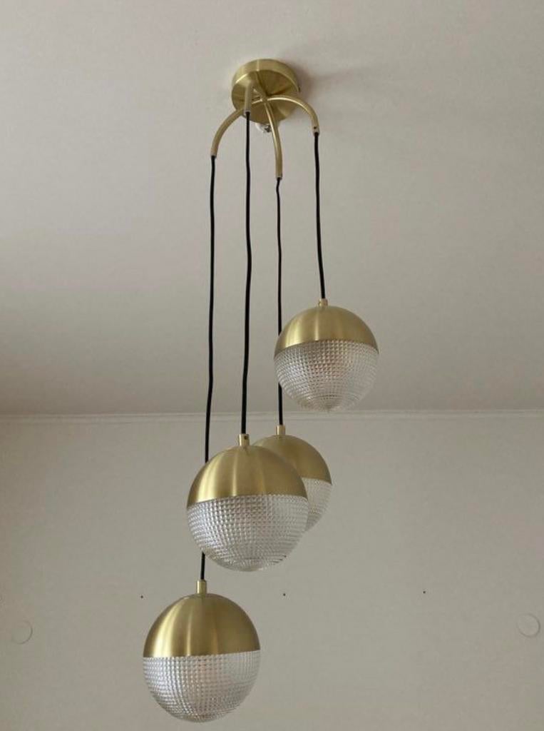 Hanglamp merk made goud glas, Ophalen of Verzenden, Zo goed als nieuw, Glas, 50 tot 75 cm