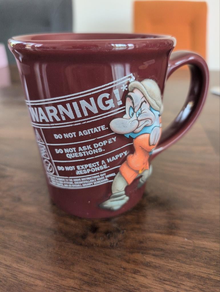 Grote Disneyland Parijs mok - Grumpy, Ophalen, Zo goed als nieuw, Servies