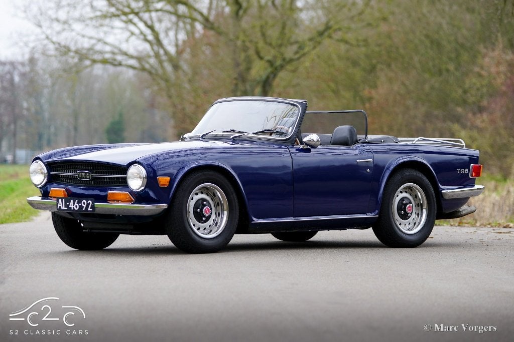 Triumph TR6 2.5 1971 Blauw, Auto's, Zwart, Cabriolet, Blauw, 2498 cc