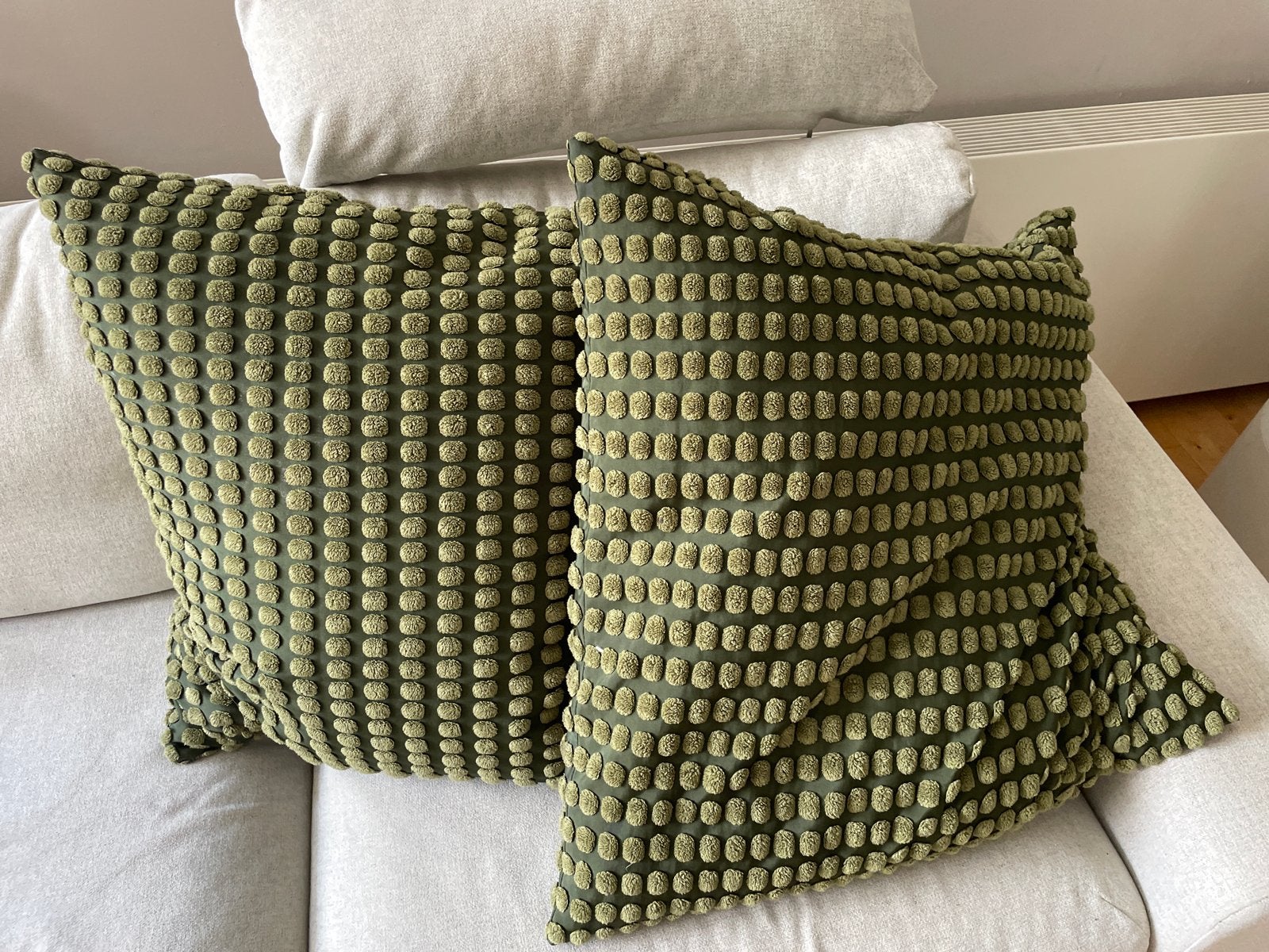 IKEA SVARTPOPPEL kussenhoezen 65x65 cm - Groen, IKEA, Afneembare hoes, Vierkant, Ophalen of Verzenden