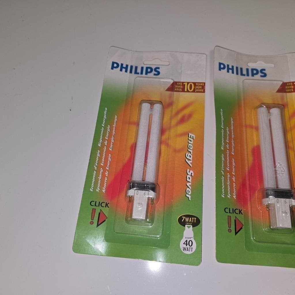 Philips PL-S lampen spaarlamp 7 watt, Ophalen of Verzenden, Nieuw, E27 (groot), Led-lamp