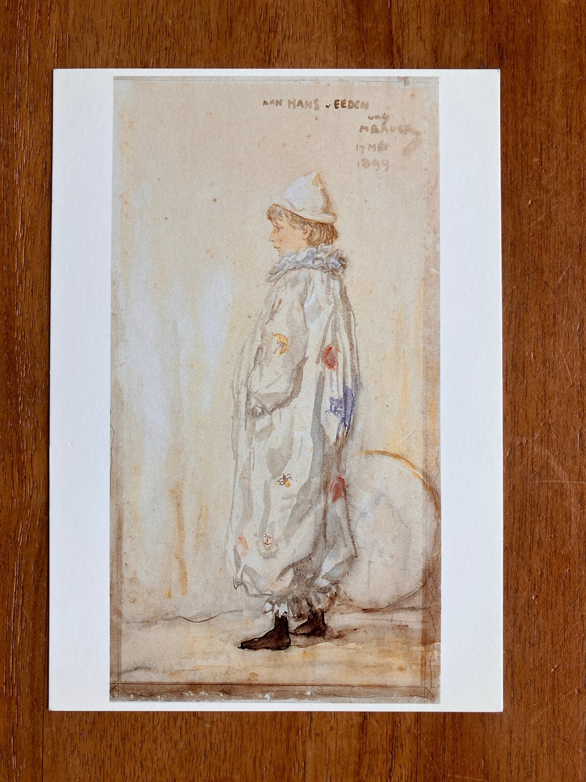 Marius Bauer - Portret van Hans van Eeden als clown, Ophalen of Verzenden, 1980 tot heden, Ongelopen, Kinderen