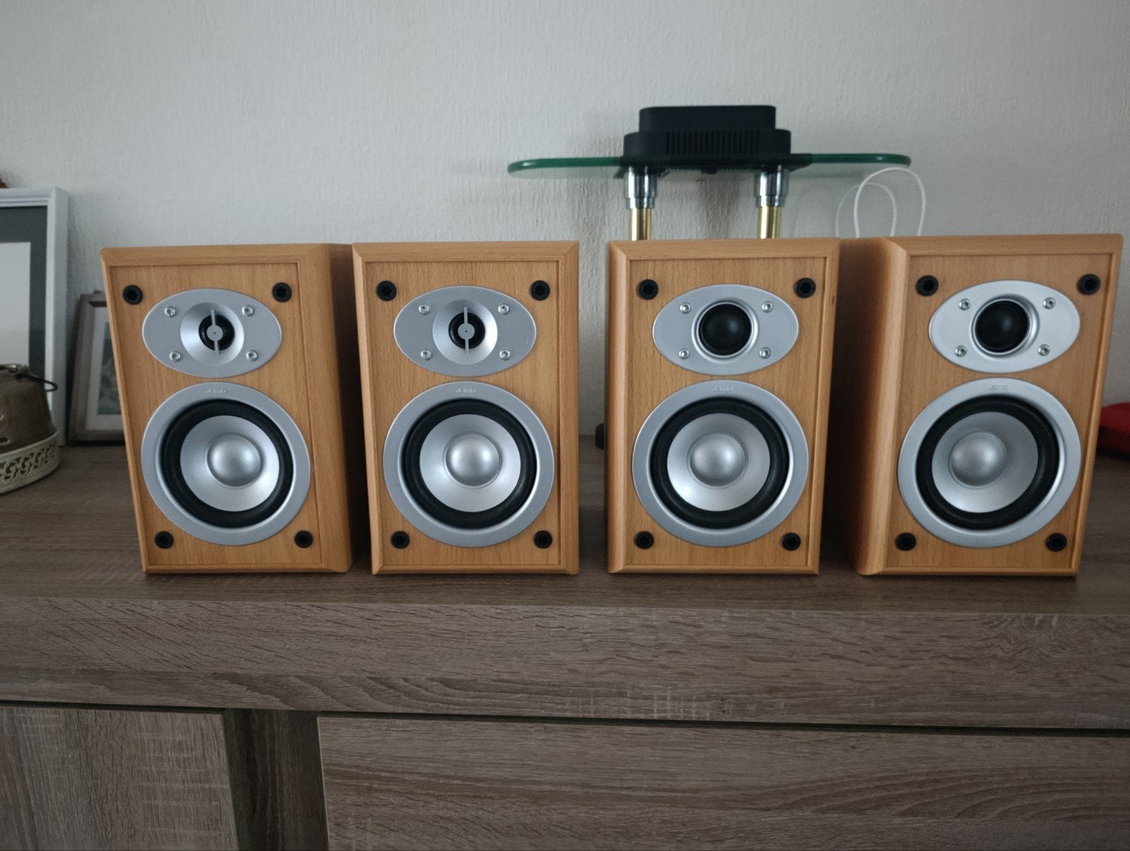 JAMO Boxjes 70 watt 4 stuks, Audio, Tv en Foto, Luidsprekers, Gebruikt, Ophalen of Verzenden, 60 tot 120 watt, Front, Rear of Stereo speakers