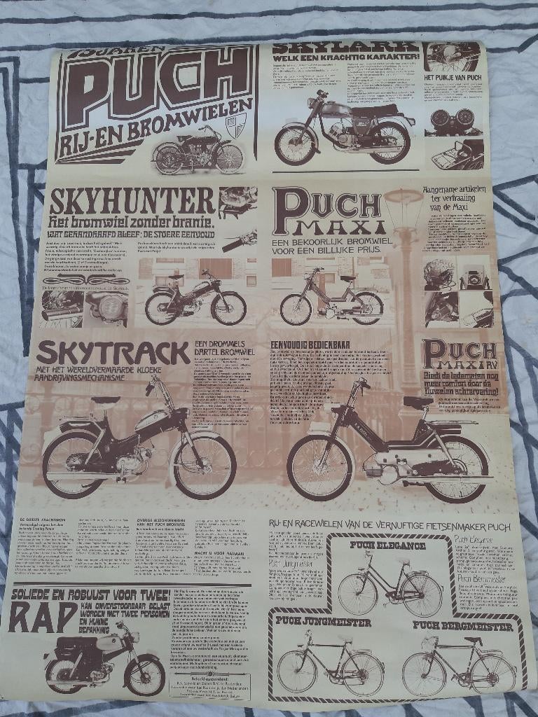 Poster "75 Jaren Puch", origineel en in prima staat, Ophalen, Zo goed als nieuw, Overige typen