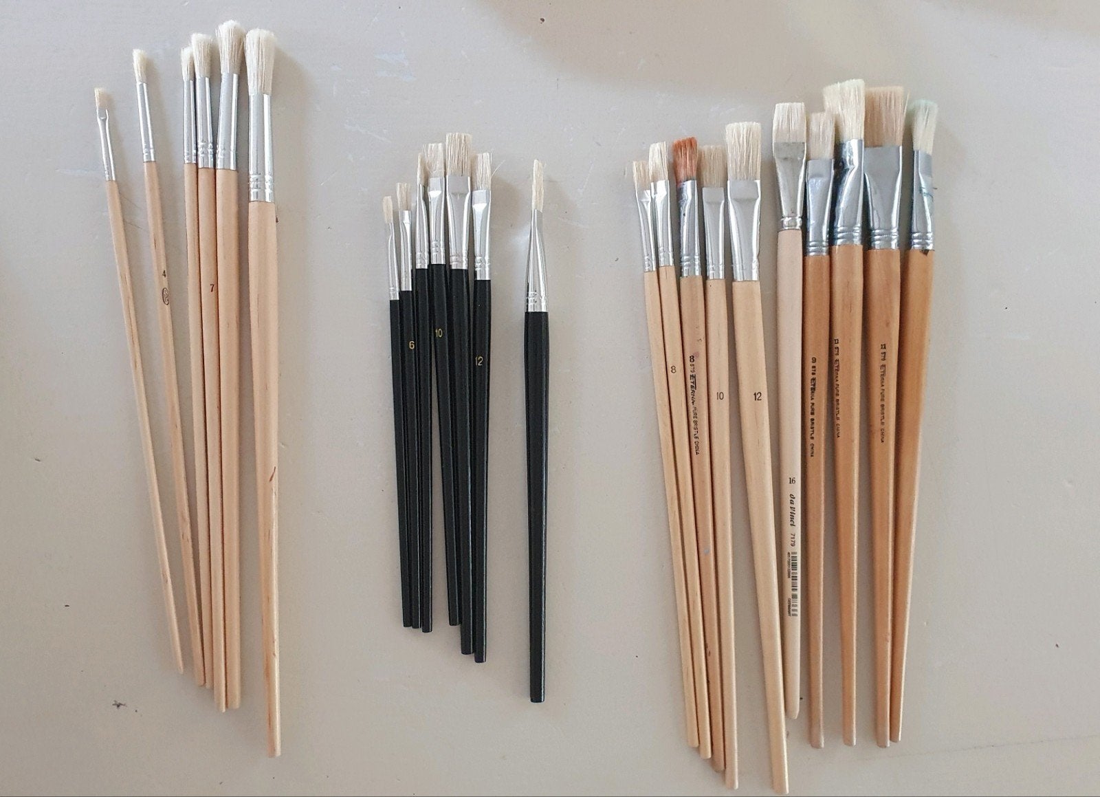 Grote set penselen voor schilderen (30+ stuks), Ophalen of Verzenden, Gebruikt, Penseel of Kwast